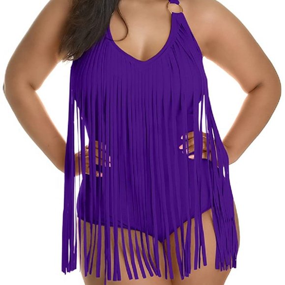 Lilly Posh Other - Lilly Posh One Piece Padded Fringe Bikini Swimsuit